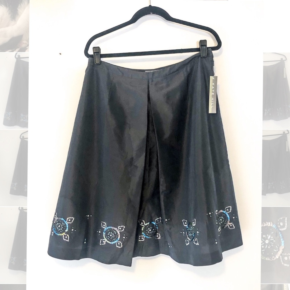 NWT Kate Hill Silk, Beaded Formal Skirt size 10